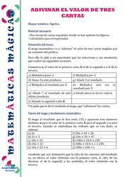 El valor de tres cartas